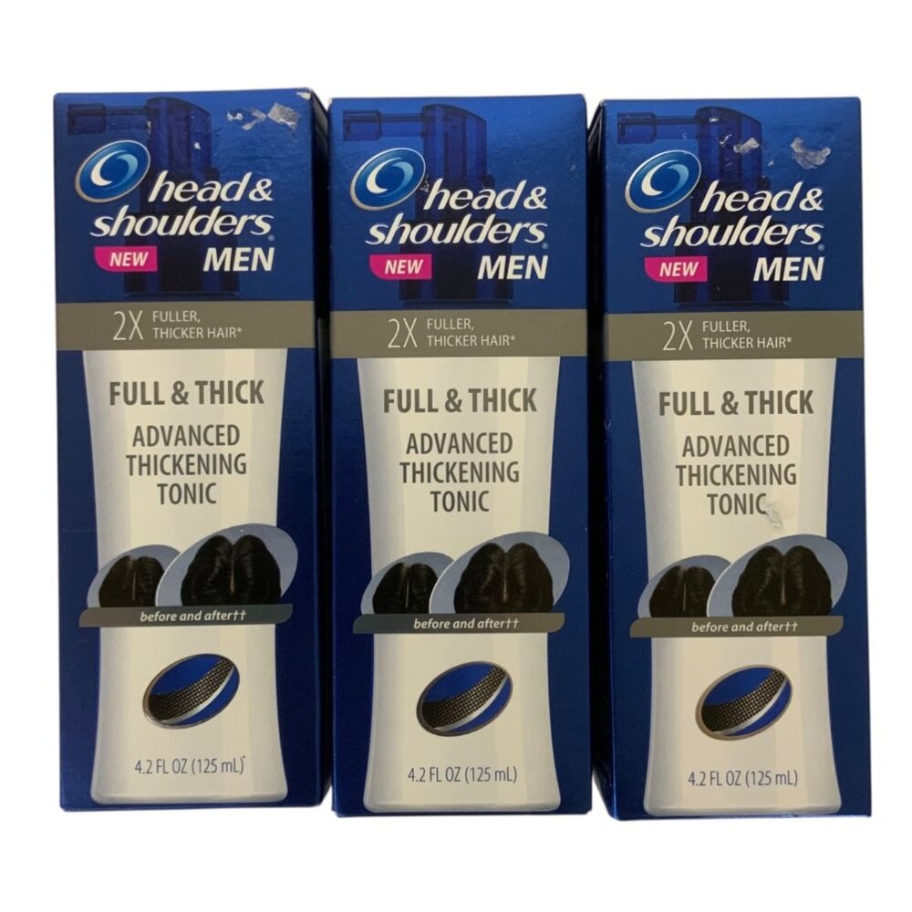 Head & Shoulders Men Advanced Thickening Tonic 4.2 Fl Oz Each Set Of 3